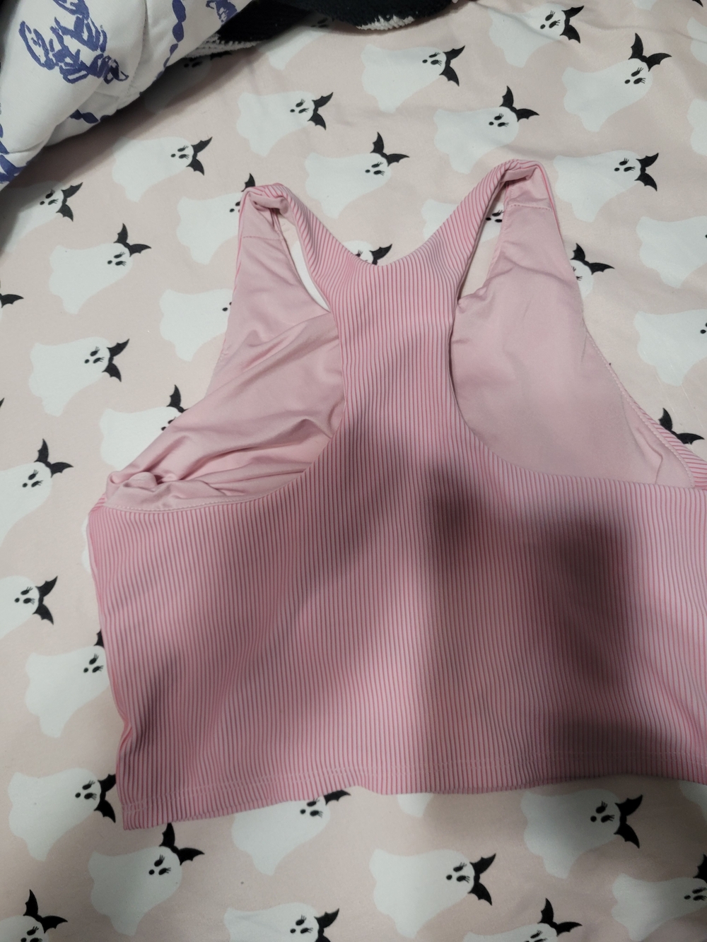 Old Navy Pink Ribbed Racerback Tank Top - Picture 3 of 3
